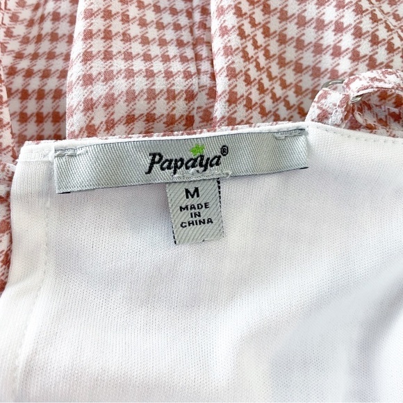 PAPAYA Pink Lace Up Back Dress Size Medium - Picture 6 of 8